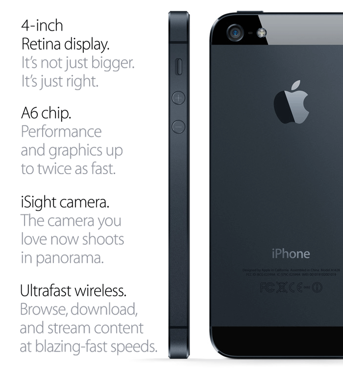 iPhone 5 مشخصات